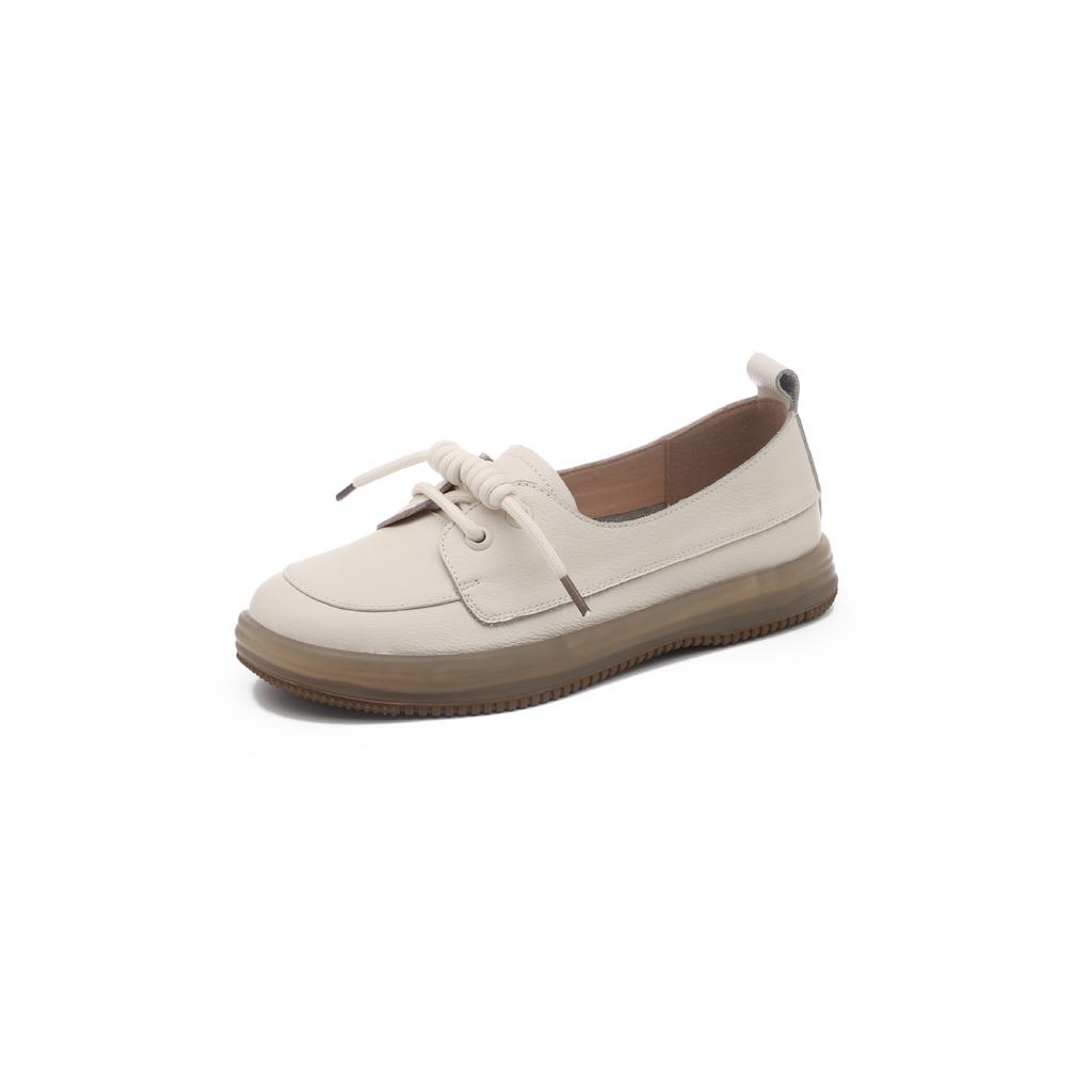 A Woman Wearing A Pair of Soft-soled and Soft-top Single Shoes, Flat, Breathable and Versatile Casual Shoes Devotion