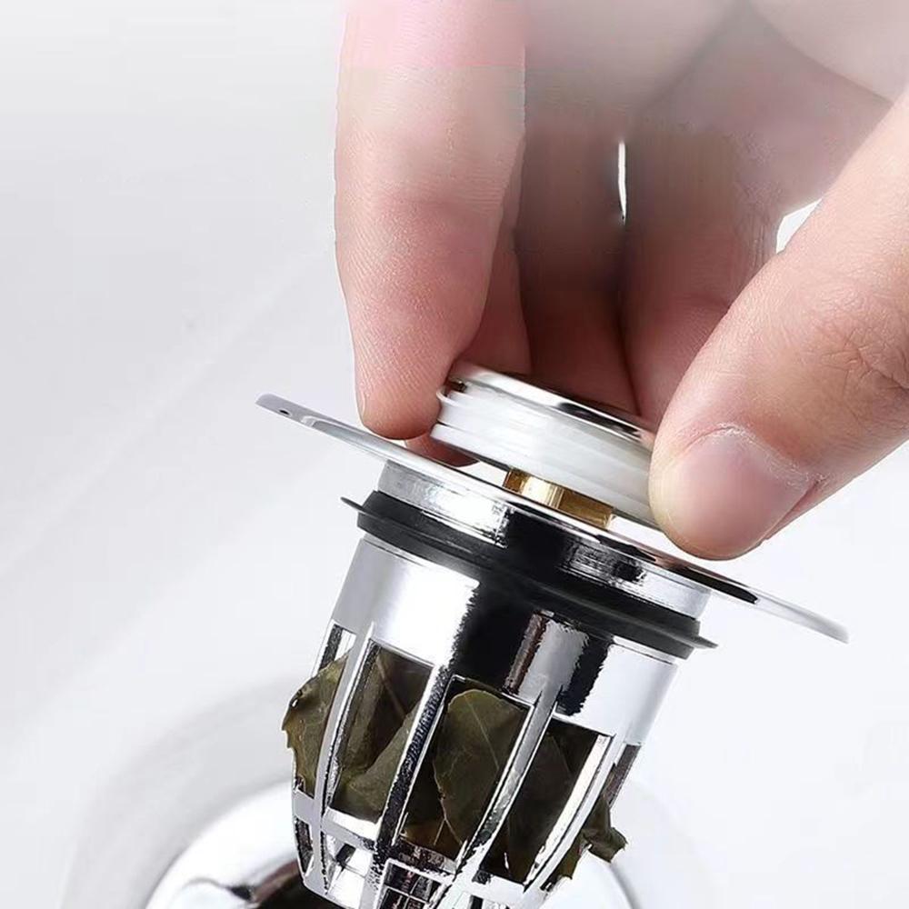 1 Stück Waschtisch-Ablaufstopfen, Bouncing Core, Ablauf, Insektenschutz, Geruchsschutz, Verstopfungsschutz, Filtersieb-Presse