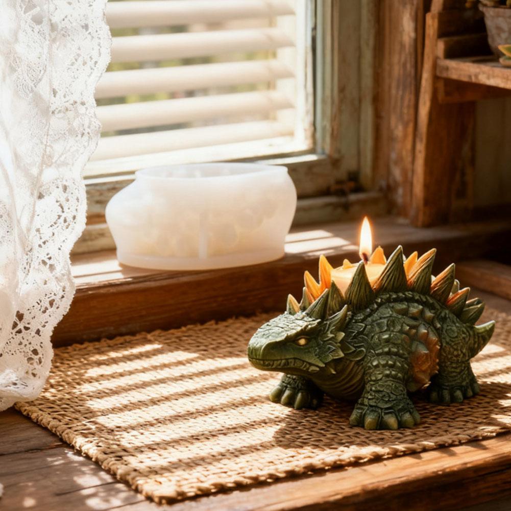 Realistic Stegosaurus Candle Mold, Walking Posture Theme Dinosaur Series Clay/plaster/resin/wax/soap Making Crafts, Mol Det L0R6
