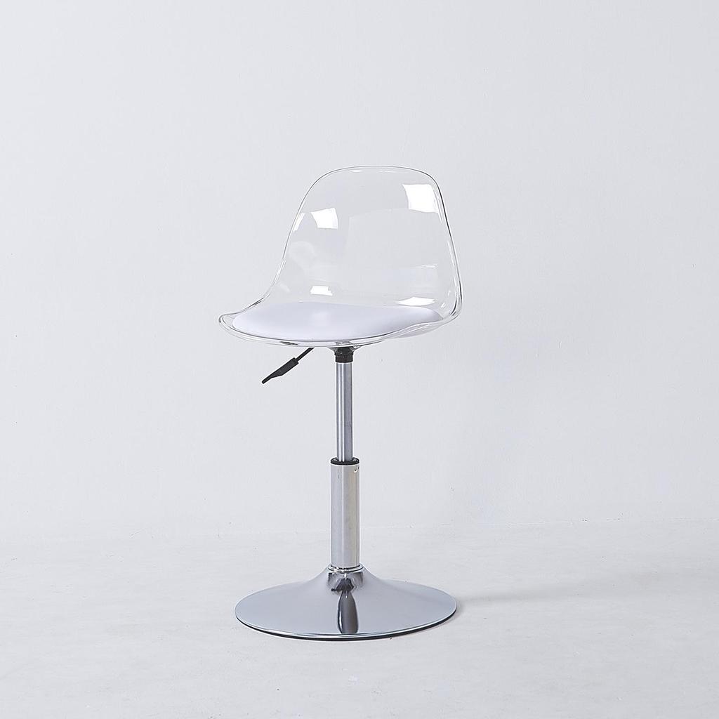 Modern Minimalist PET Transparent Swivel Bar Stool