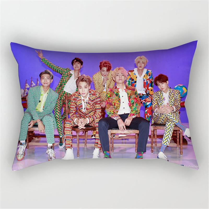 Bangtan Boys Kpop Bts Print Pillowcase Cover Bed Seat Square Pillow Home Cover