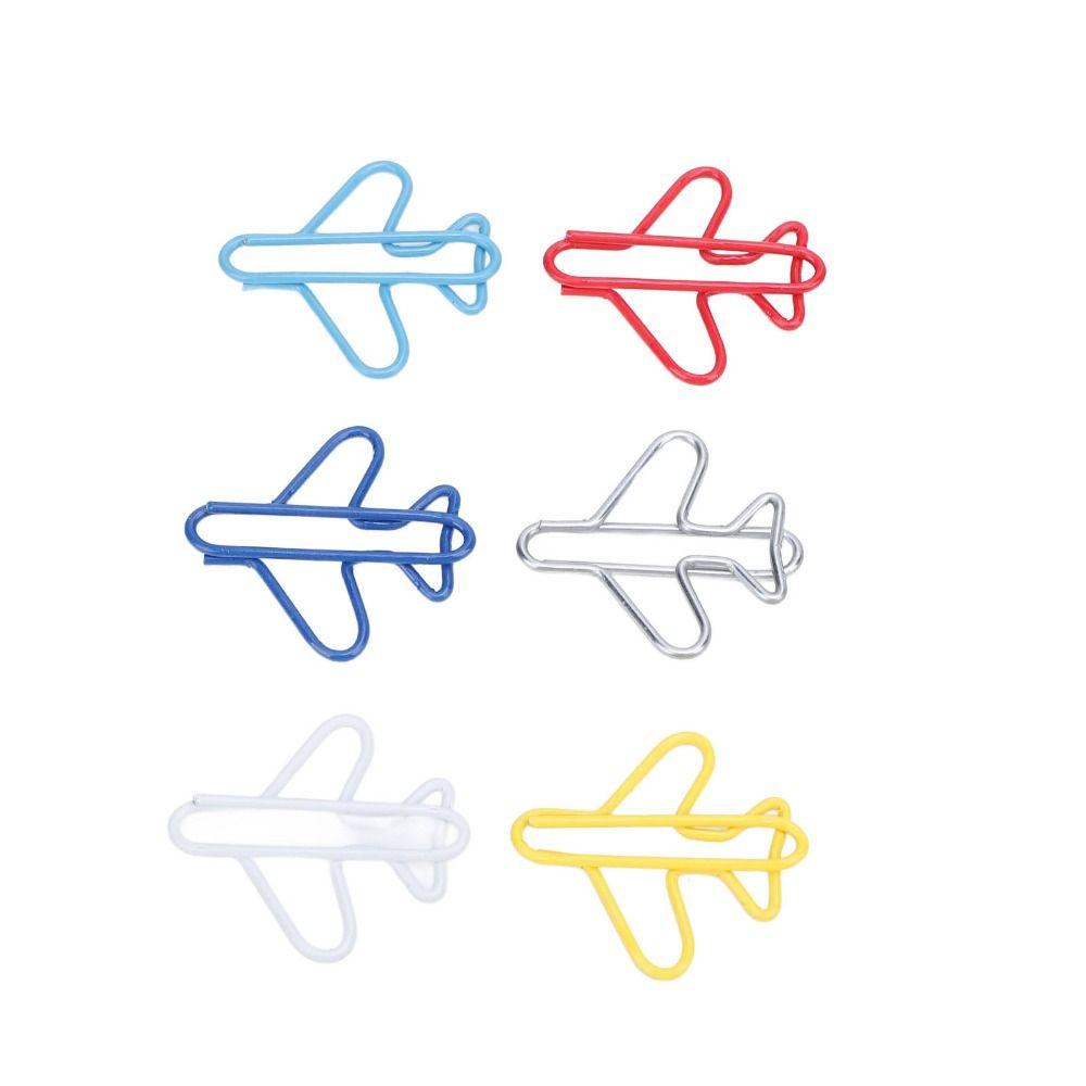 Airplane Shape Airplane Paper Clips Plastic-coated Metal Plane Paper Clips Paper Clips  Office