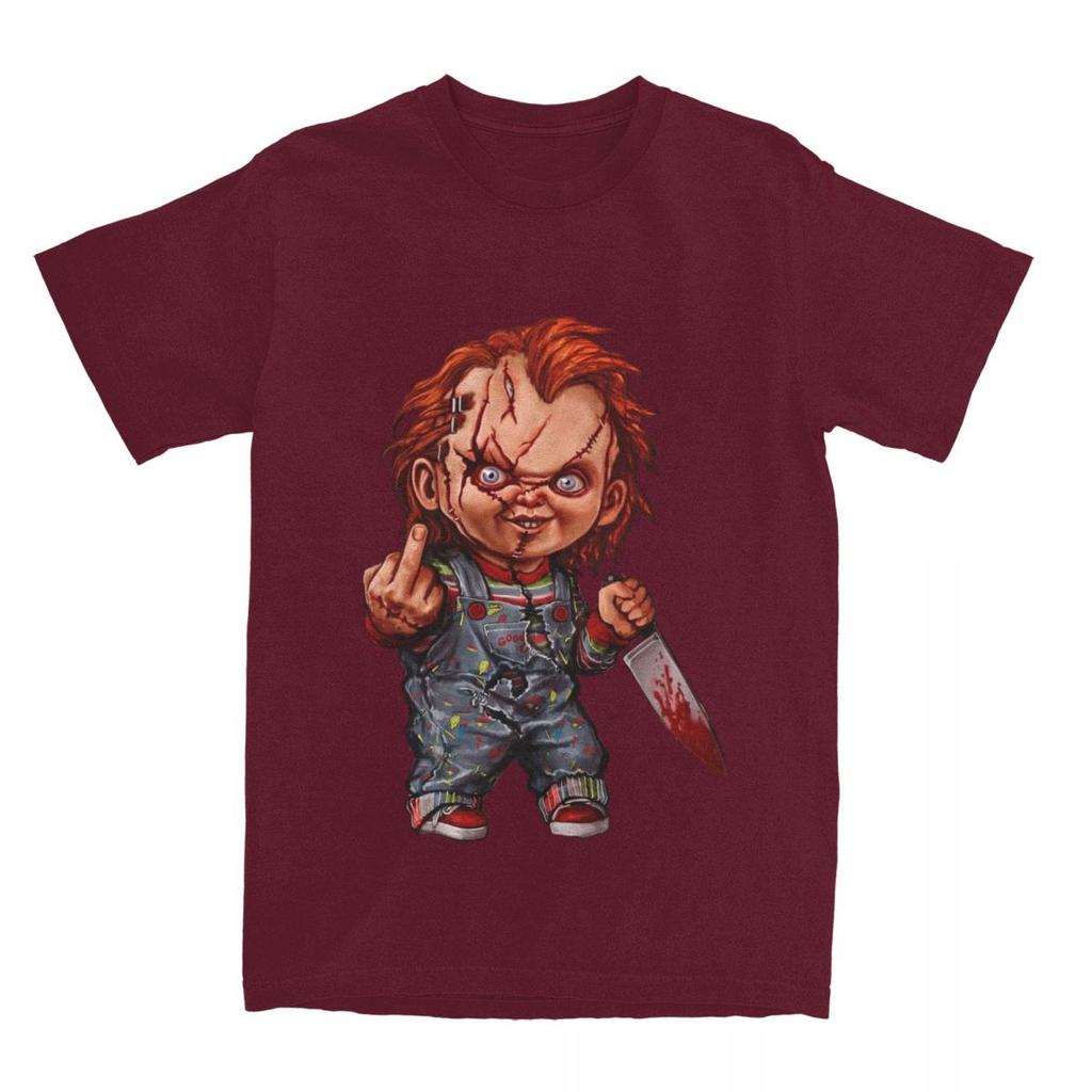 Unisex WoUnisex TShirt The Killer Doll Accessories Funny Cotton Short Sleeve Horror Chucky T Shirts O Neck Tops Plus Size