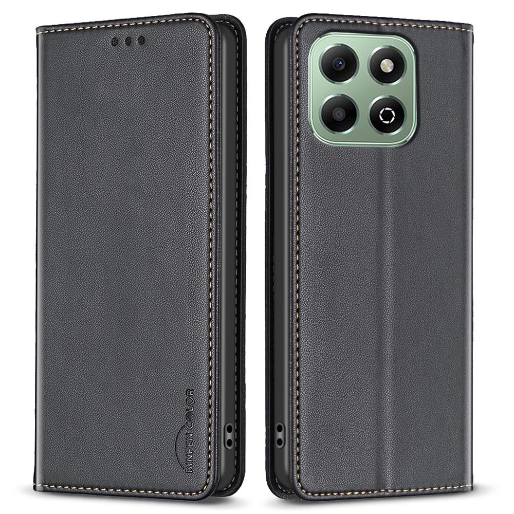 BINFEN COLOR BF18 For Honor X6b 4G Case Card Holder Stand Flip Leather Phone Cover