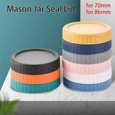 6pcs Leak-proof Kitchen Tool for Wide Mouth Jar Mason Jar Lid Seal Bottle Cover 70mm 86mm Good Seal