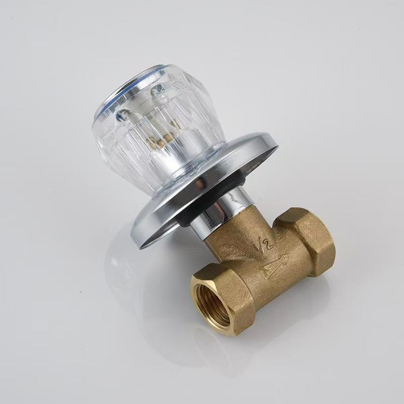 1Pcs Copper Bathtub Faucet Valve 1/2'' 3/4'' Bathroom Shower Cold Water Tap Valve Single Handle Concealed Angle Valve Accessory
