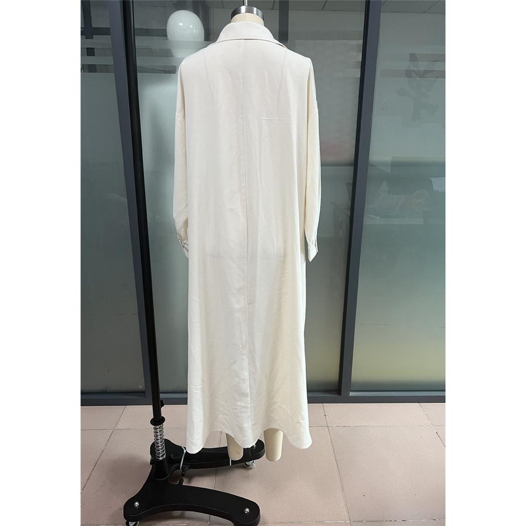 Women's Solid Color Loose Elegant Long Sleeve Irregular Lapel Shirt