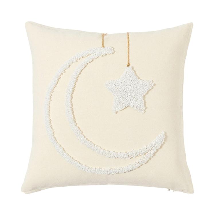 Elegant Lunar Shape Cushion Cover Fabric For Living Space And Parties