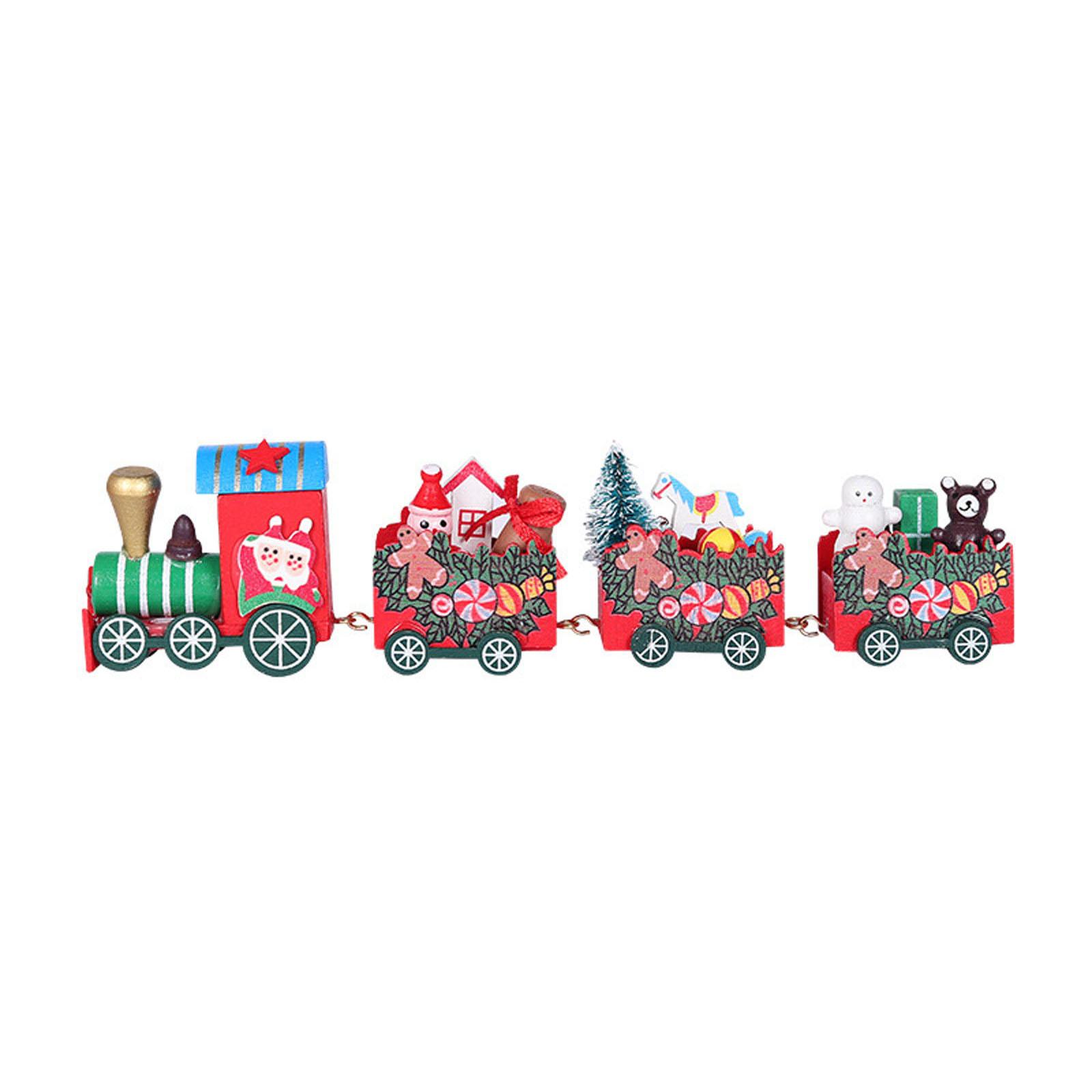 Christmas Decoration Wooden/plastic Train Home Decor Christmas Ornament Merry Christmas Decoration for Christma Deco