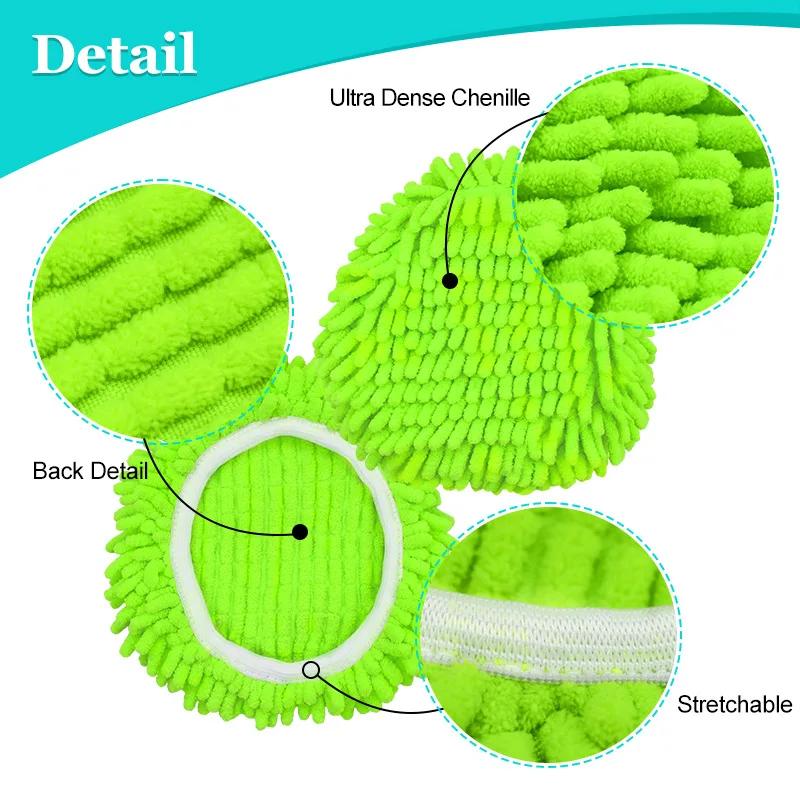 2pcs Chenille Pads for 0-Ceda EasyWrin Dry Wet Mop Refills  Replacement Mop Pads for Floor Cleaning Microfiber Cloth