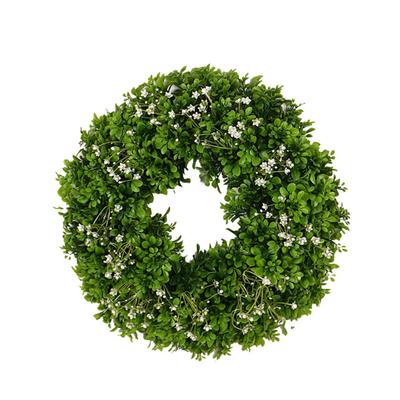 Guirlanda de Folhas Verdes Guirlanda Decorativa para Porta Guirlanda Artificial de Primavera Decoração para Casa 40x40x10cm