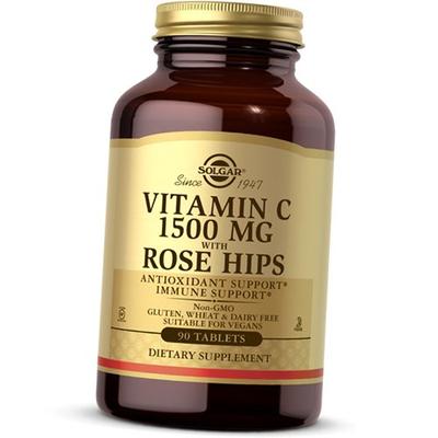 Vitaminas C su rožių klubais, vitaminas C 1500 su erškėtuogėmis, 90 tab (36313219)