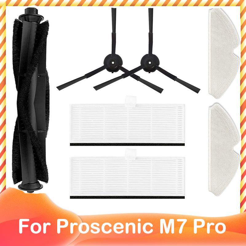 Roller Brush Hepa Filter Mop Cloth Dust Bag Replacement Kit for Proscenic M7 Pro Uoni V980 Plus Vacuum Cleaner Spare Parts
