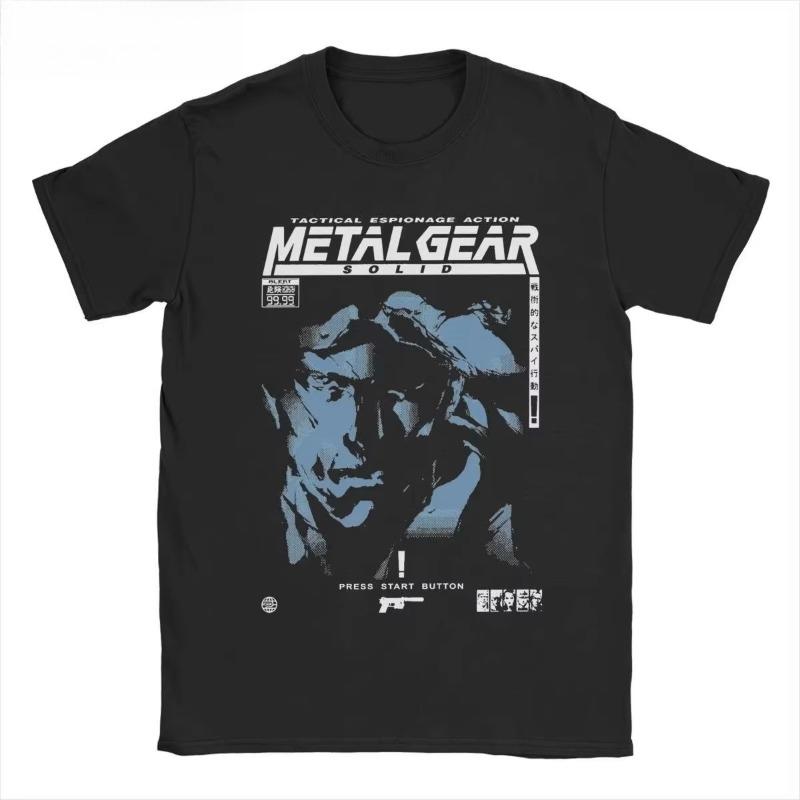 2025 Men's Women's MGS1 Solid Snake Game T-Shirt Metal Gear Cotton Top Funny Short Sleeve O-Neck T-Shirt Classic T-Shirt