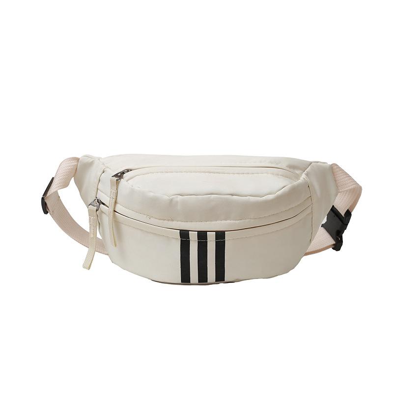 Breast bag, men's and women's multi-functional fanny pack, new solid color tooling style canvas bag, shoulder messenger bag.
