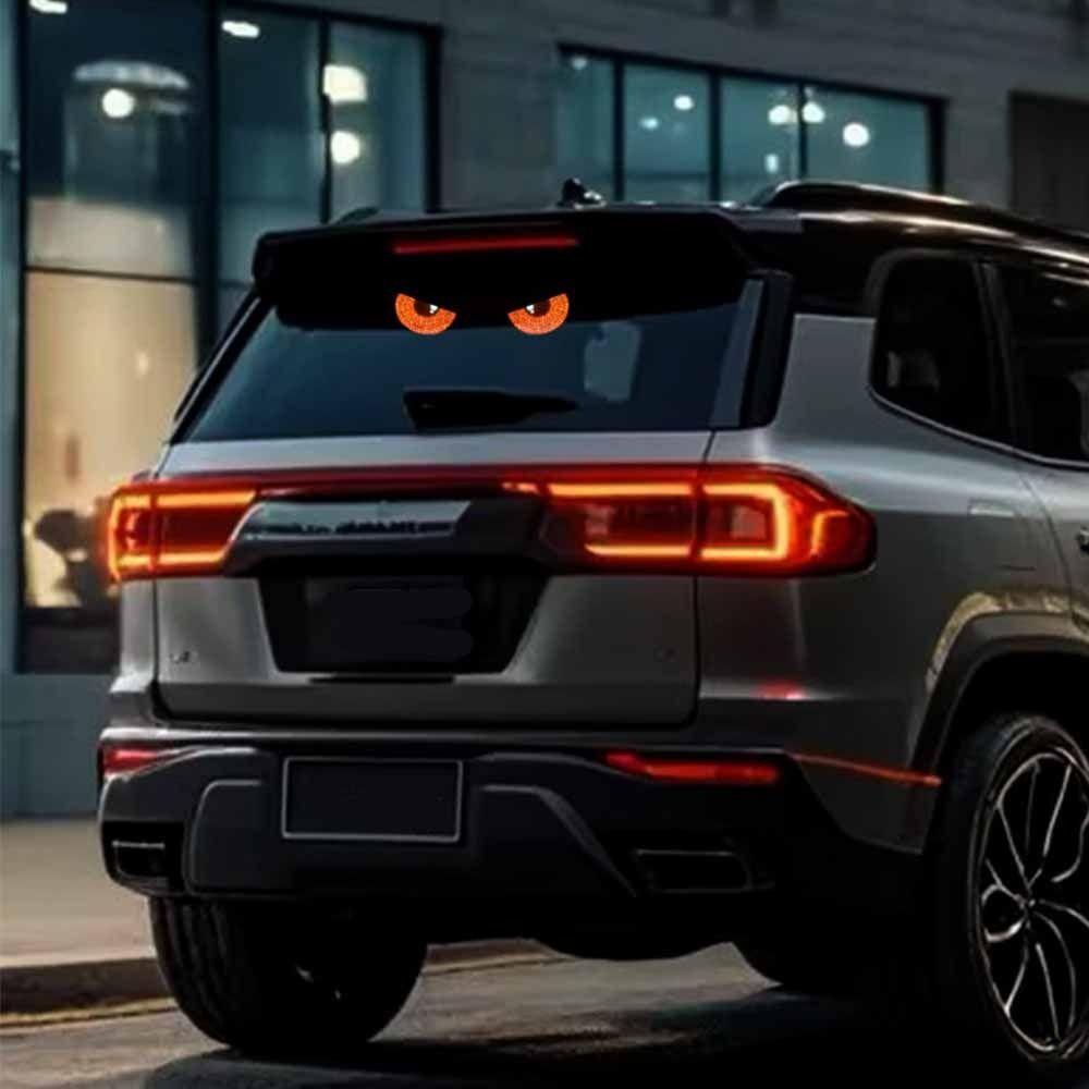 2PCS USB Car Eyes Light Demon Eye Design Vehicle Signal Lights Pixel Panel Light Automotive Decor