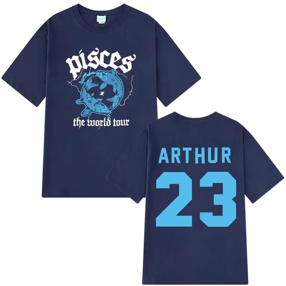 James Arthur 23 The Pisces World Tour Merch Tshirts Men Women Fashion Short Sleeve Hiphop Casual pure Cotton Tshirts
