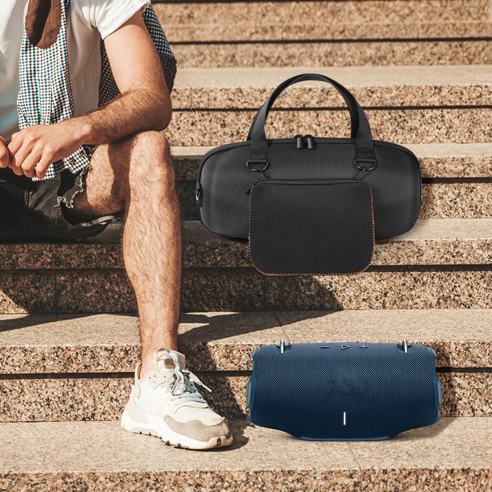 Hard Carrying Case Anti-scratch Hard Travelling Case with Zipper Pocket Bag&Shoulder Strap for JBL Xtreme 4 Wireless BT Speaker