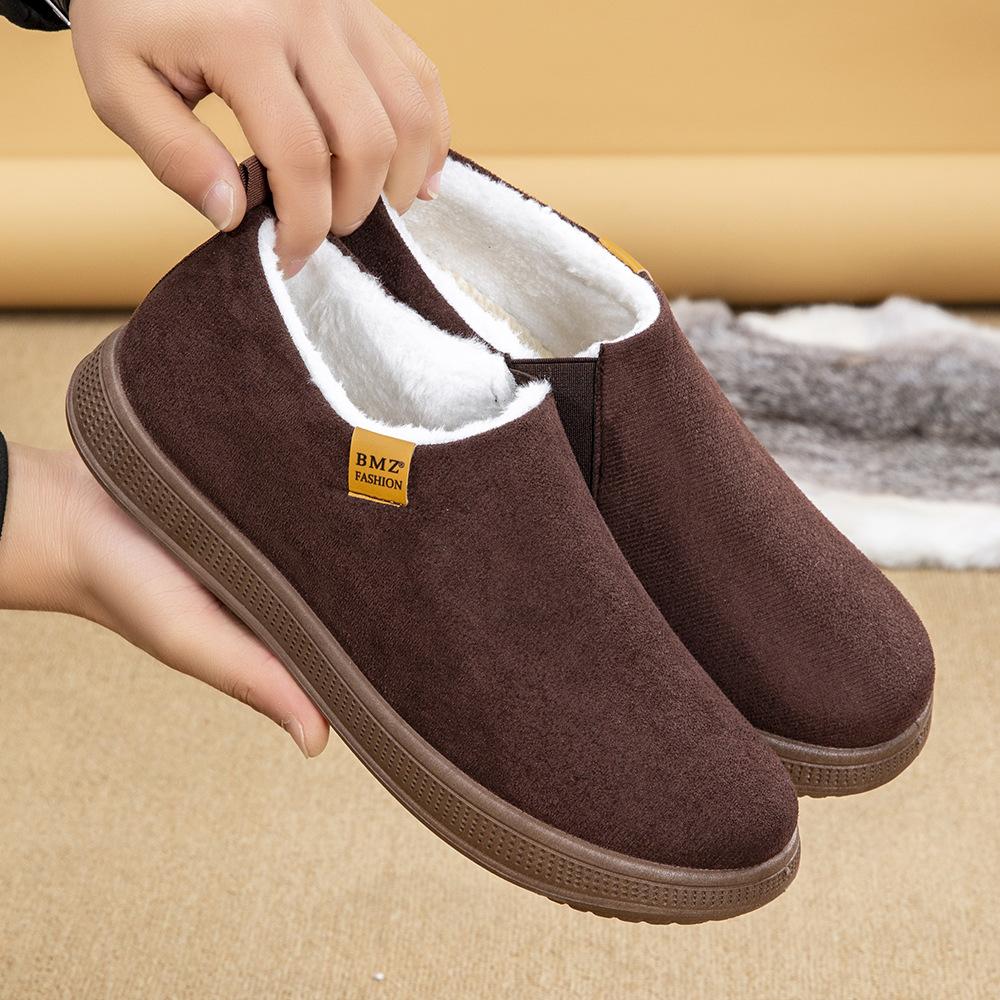 Winter new velvet thickened warm anti-plush casual cotton shoes non-slip snow boots warm feet