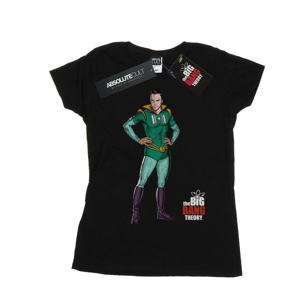 The Big Bang Theory Womens/Ladies Sheldon Superhero Cotton T-Shirt