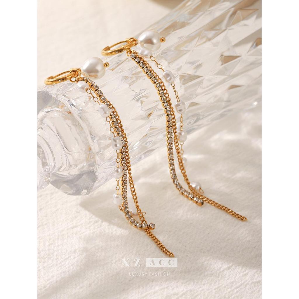 French Retro Pearl Tassel Earrings - Luxury, High-End, Versatile Women's Fashion