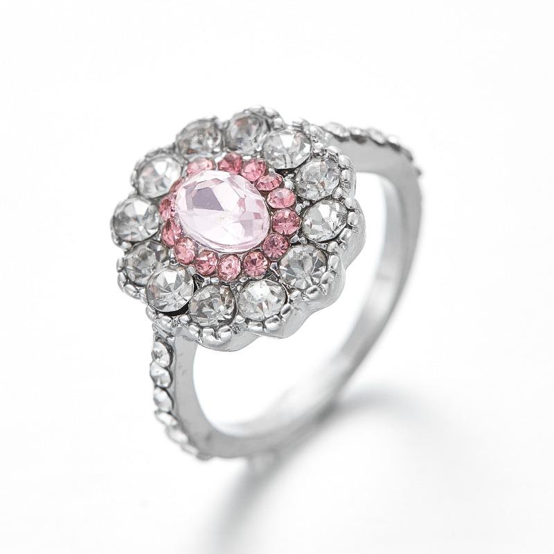 Light Luxury Exquisite Bright Oval Zircon Sun Flower Ring Ladies Engagement Wedding Bride Jewelry Holiday Party Gift