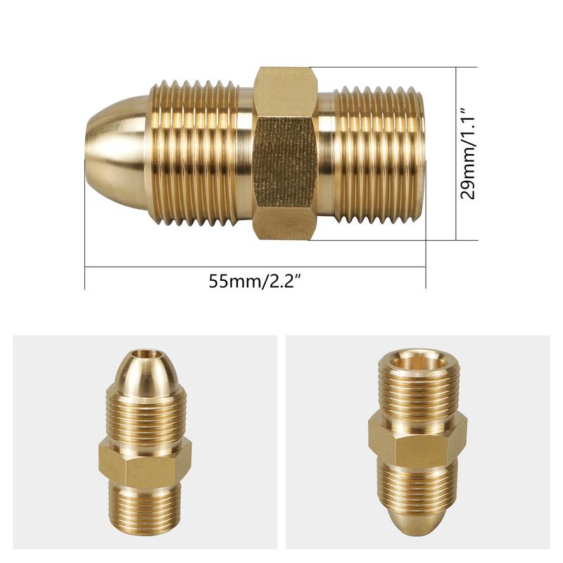 CGA580 Cylinder Adapter Convert G5/8-14 To CGA580 For CGA580 Nitrogen Tanks Shock Nitrogen Cylinder Regulator Filling Tool