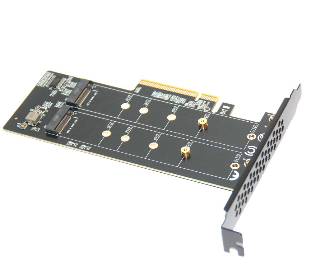 PCIe To M2 NVME Adapter Card PCI-E 4.0 X8 X16 NVME M Key SSD Converter M.2 PCI Expansion Card For 2230 2242 2260 2280