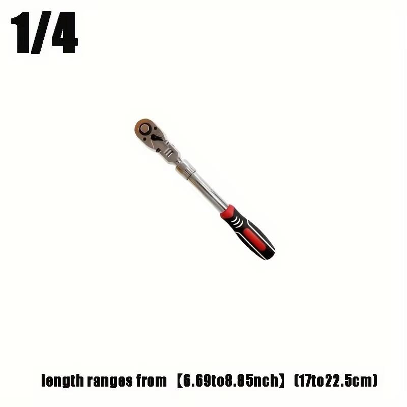 

Грушевидная головка с качающейся телескопической рукояткой, быстросъемная вращающаяся головка, трещоточный ключ - двунаправленный механизм