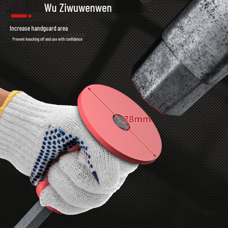 Masonry Steel Punch & Flat-Head Chisel Set: Carbon Steel Cement & Alloy Pointed Chisel Stone Splitter Hammer
