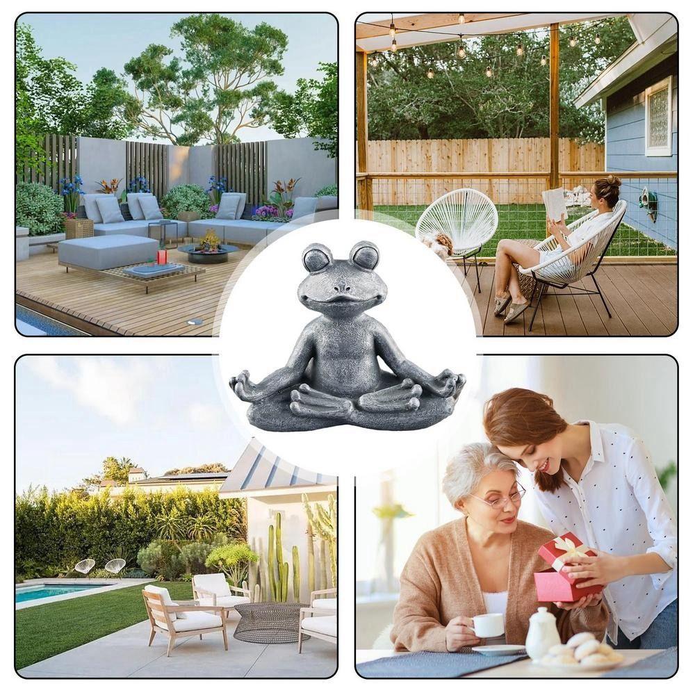 Chinesische Froschfigur Glücksbringer Harz Yoga Frosch Lustiger Frosch Gartenskulptur Außenbereich