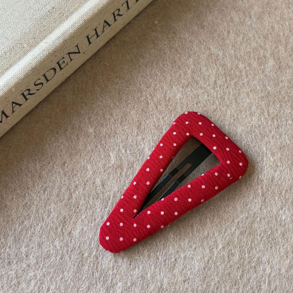 

Triangular Polka Dot Hair Clips Fabric BB Clips Cute Side Clip