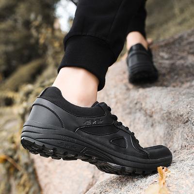 New Training Shoes Summer Physical Training Shoes Black Rubber Shoes Ultra-light Running Shoes Soft-soled Black Shoes