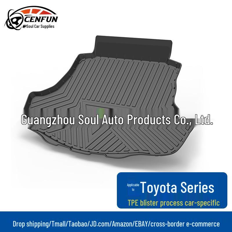 

Водонепроницаемый коврик в багажник для Toyota Vios, Crown, Reiz, Avalon, C-HR Wholesale price for 20+ sets, no single items чёрный