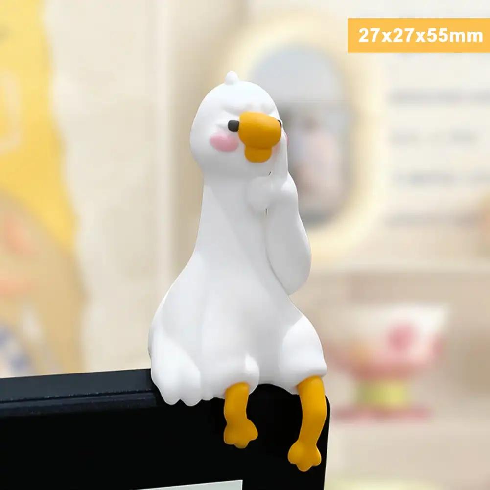 Cute Duck Car Center Console Dashboard Ornaments Universal Auto Interior Accessories For Women Girls Home Office Decor