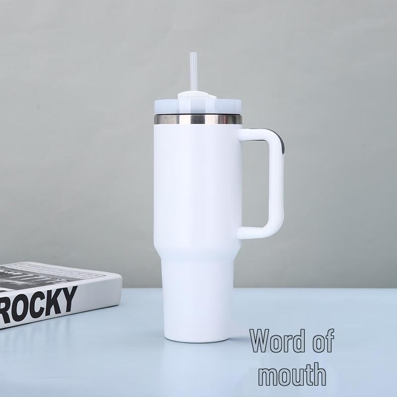 MRSIKEY 40oz Stainless Steel Insulated Tumbler with Handle and Straw