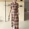 Miyake High-End 2026 Summer Plaid Pleated Dress - Trendy Retro Casual Fashion