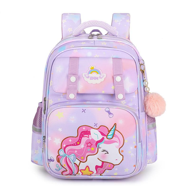 Adorable Cartoon Unisex Kids Backpack For Elementary School Oxford Cloth