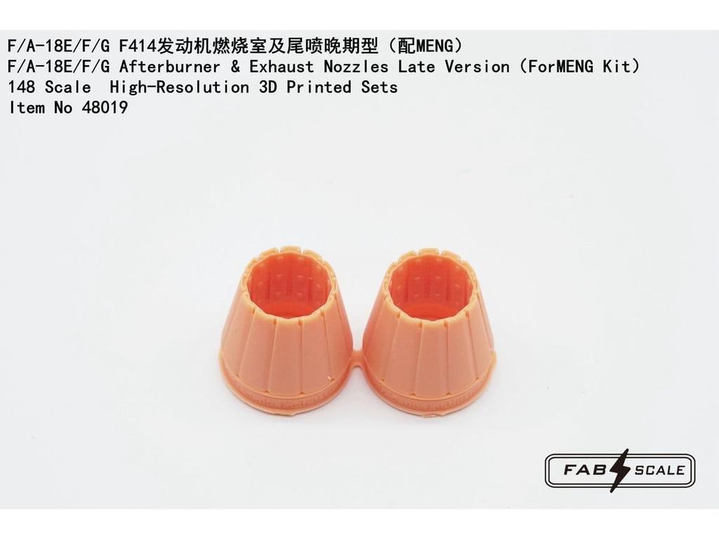 Fab Scale Studio 1/48 F/A-18E/F/G Afterburner & Exhaust Nozzle, Late Model (for Meng Models) Plastic Model Parts FAB48019 (Airplane)