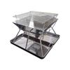 SCAMPER BBQ Stove, Bonfire Stand, Compact Foldable, For 2-4 People, 2-in-1, Storage Bag Included, Outdoor Barbecue (Stainless Steel Tray Included)