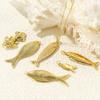 1 Piece Brass Ocean Jewelry Charms 18K Gold Plated Fish Animal Goldfish Pendants For DIY Necklace Jewelry Making Findings