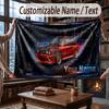 Truck Car Theme Throw Blanket Custom Name Text Personalized Blanket Soft Cozy Blanket for Home Sofa Bed