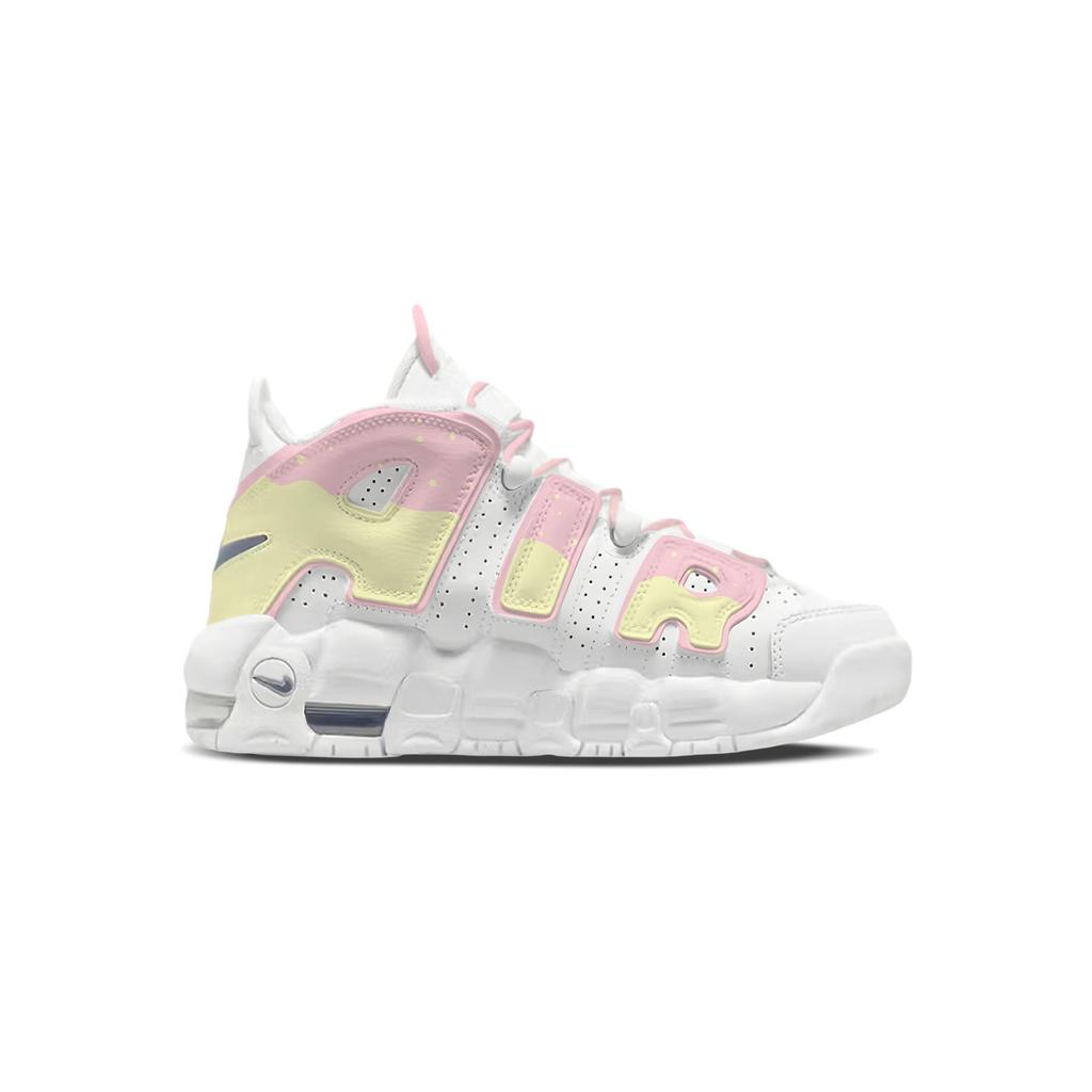 Nike Air More Uptempo Moi și Adorabili Amortizare Macaron Respirabili Pantofi de Baschet Mid-top Femei Alb Roz DH9719-100(Echipa1868)