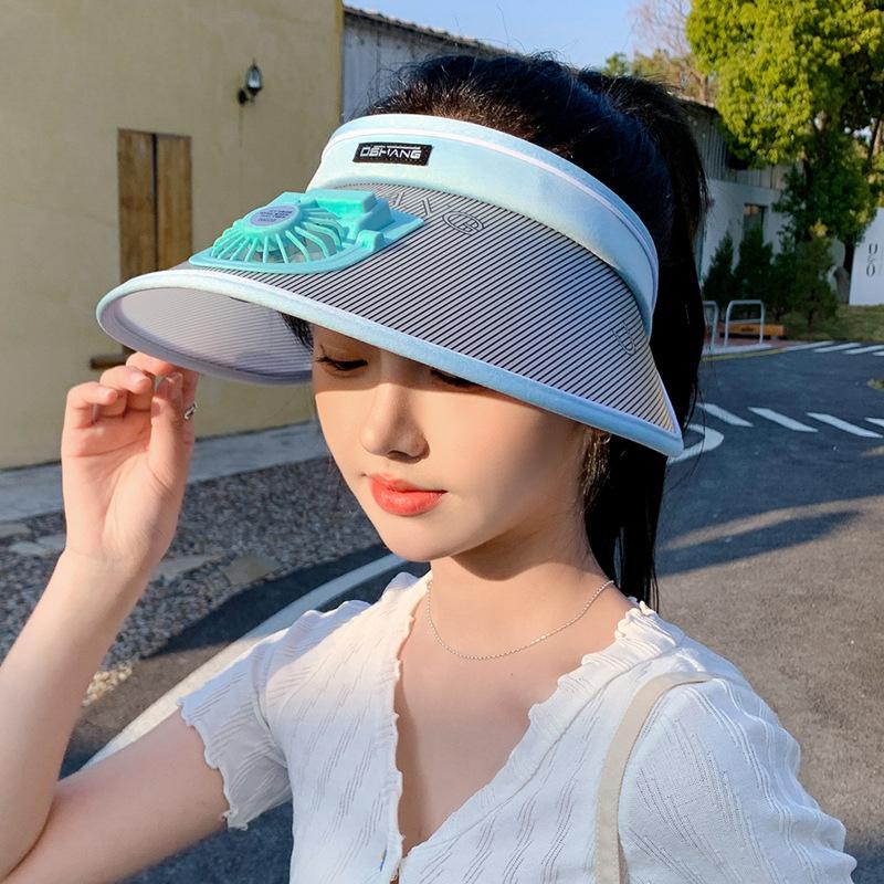2026 Summer New Women's Sunscreen Hat Anti UV Sunshade Board Women's Electric Fan Beach Sunshade Hat Summer Hats for Women