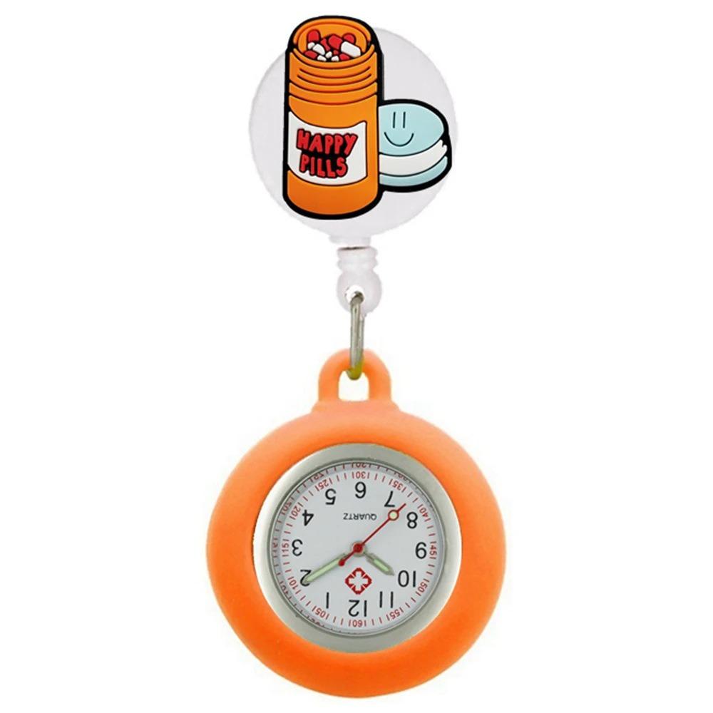Retractable Clip Hang Clock Silicone Pocket Watches Wholesale FOB Pocket Watches Unisex