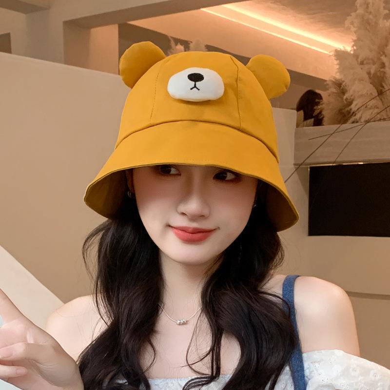 

Шляпа женская весенне-летняя шляпа-панама с милыми большими ушками, для защиты от солнца на улице, солнцезащитная шляпа, милая, с большими полями, шляпа-панама M（56-58cm）