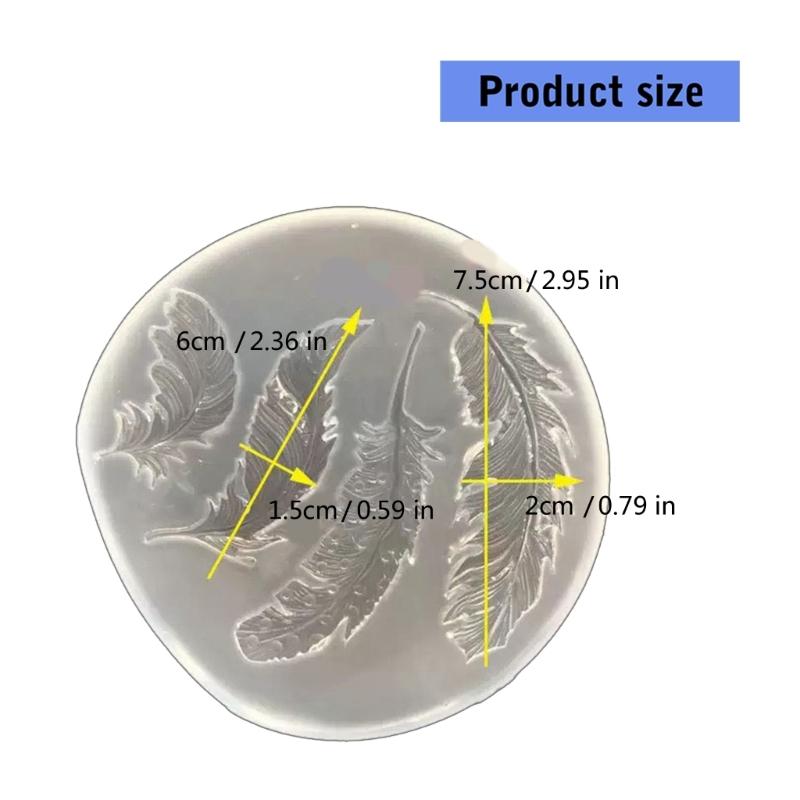 Premium Silicone Feather Mold Silicone Feather Soap Mold For DIY Crafts Jewelry Making And Decorative Projects