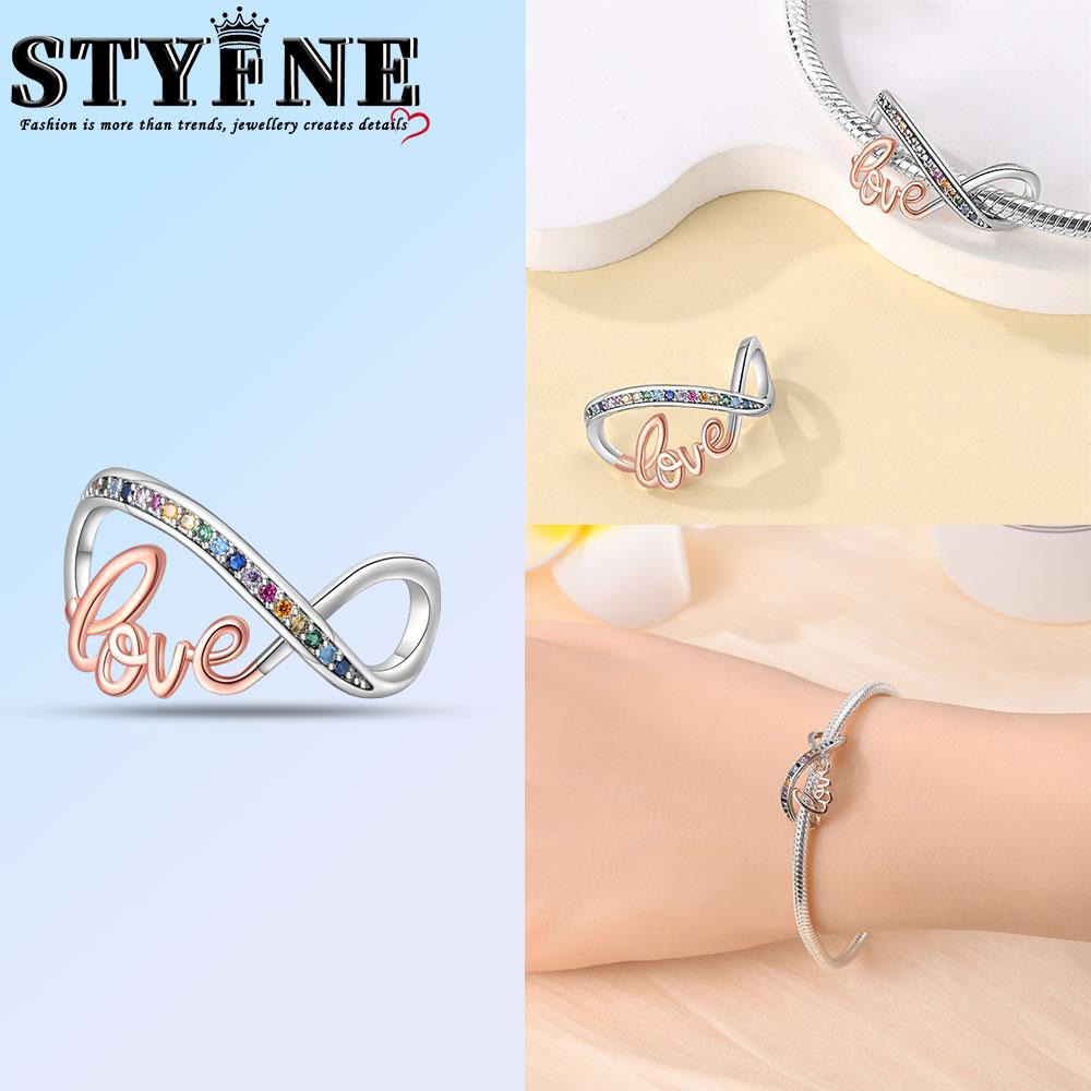 Copper Infinity Love Dangle Charms Like Snake Entangle Beads Fit Original Bracelet Diy Fine Jewelry Gifts For Women