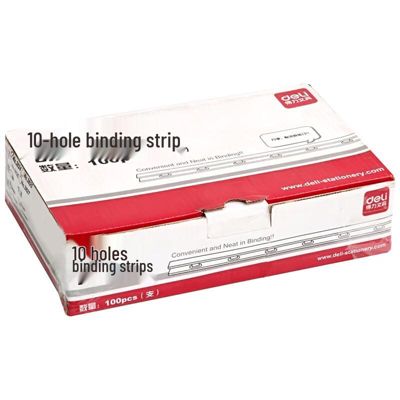 Deli 10-Hole Binding Strips CN plug (adapter included)