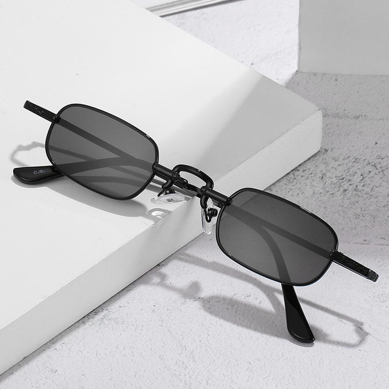 Small Rectangular Sunglasses Vintage Women Men 90s Brand Designer Steampunk Tiny Red Square SunGlasses